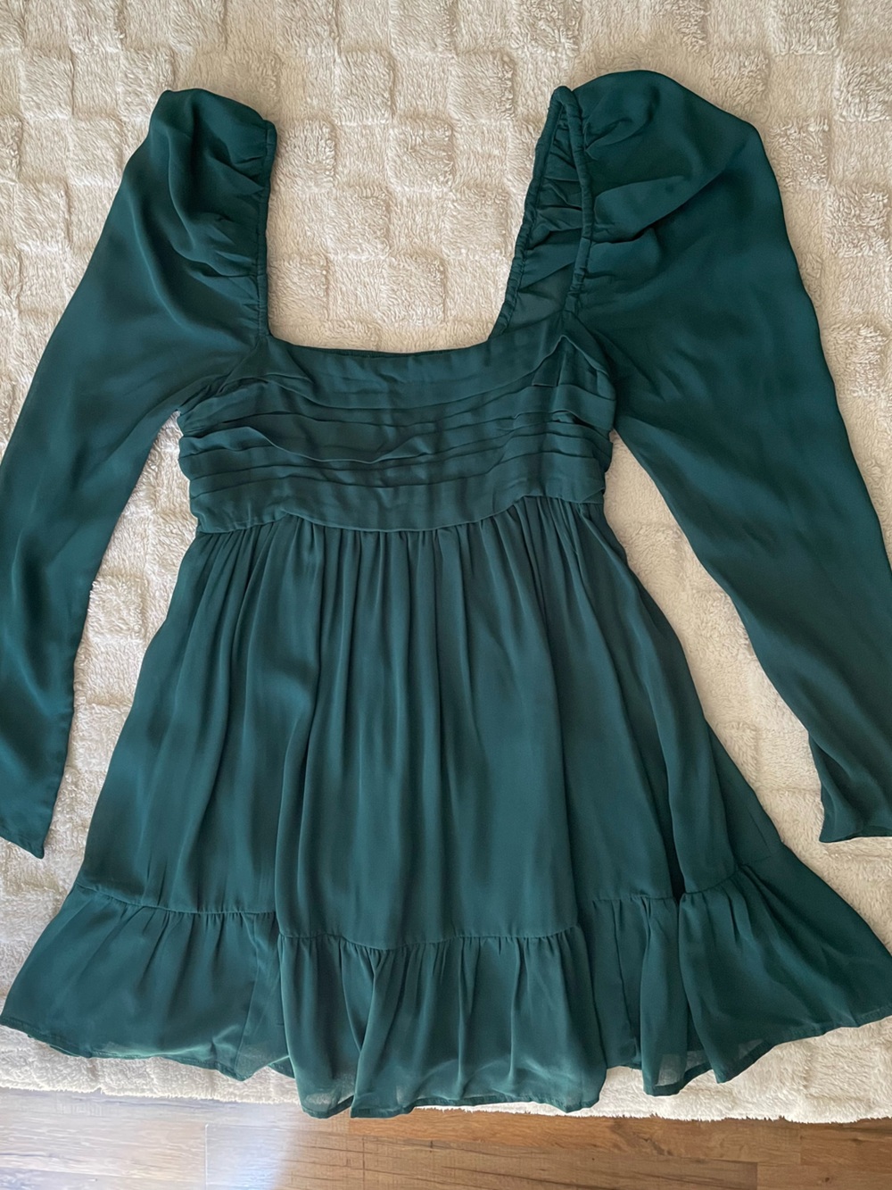 Abercrombie & Fitch Emerald Green Square Neck Mini Dress
